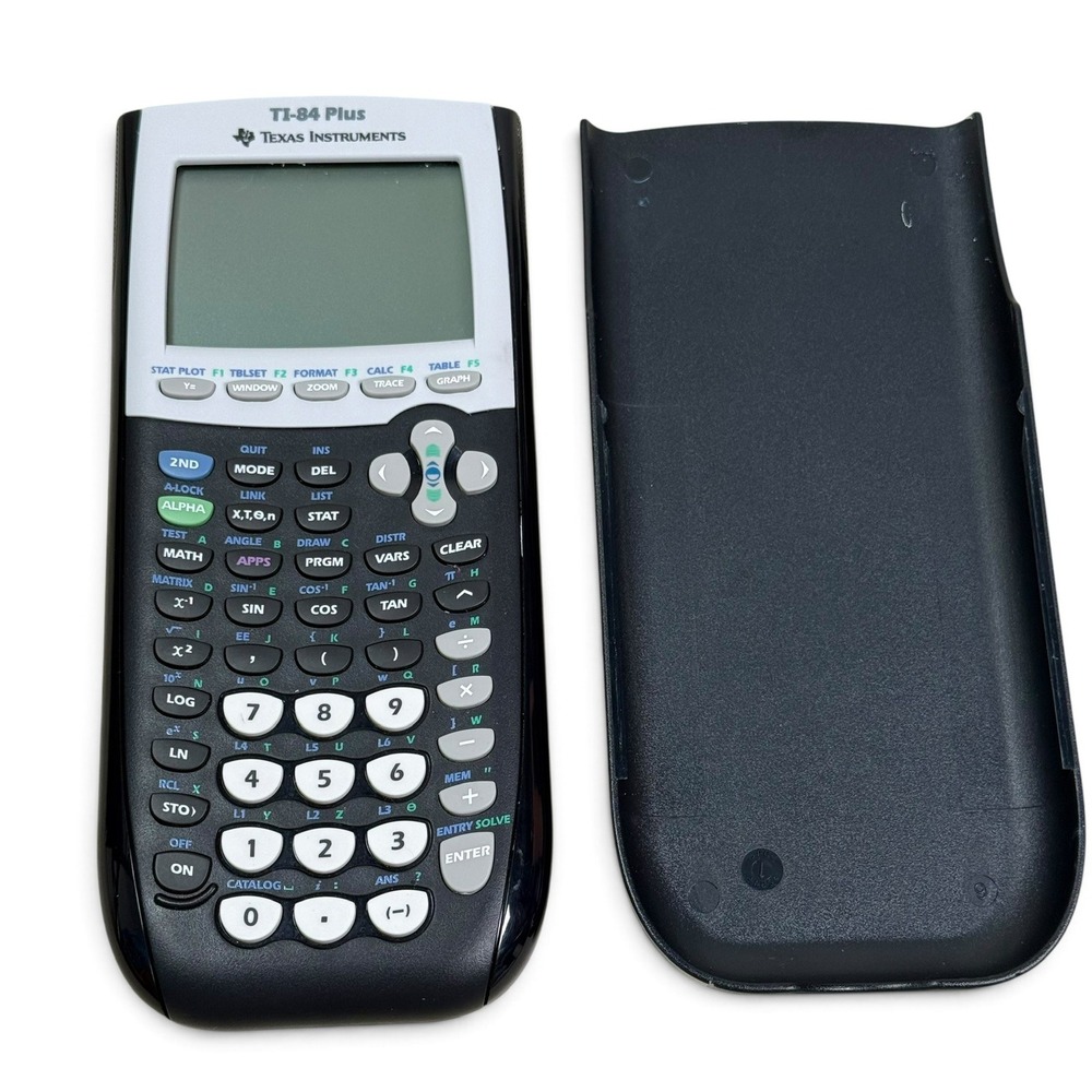 Texas Instruments TI-84 Plus Graphing Calculator Black L-0519AD TESTED